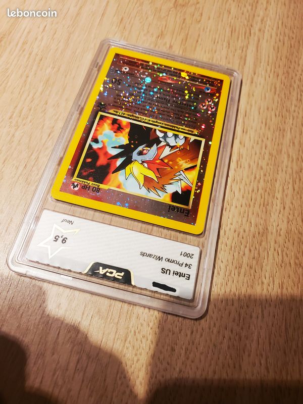 Carte Pokmon Grade PCA 9,5 | Entei n34 Holo - Reverse + 2x SWIRL |  Promo Black Star Wizard Of The Coast | EN | - Collection