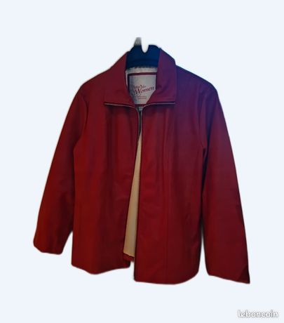 Veste En Cuir Véritable Giovane Pour Femme - Noir - Taille 44 - Occasion En Très Bon état