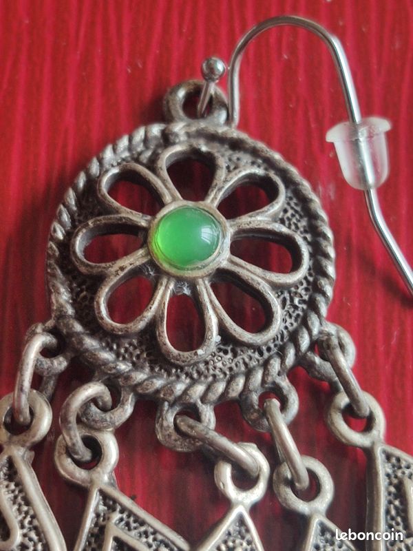 Boucles d'oreilles tribales Kazakhstan (image 3)