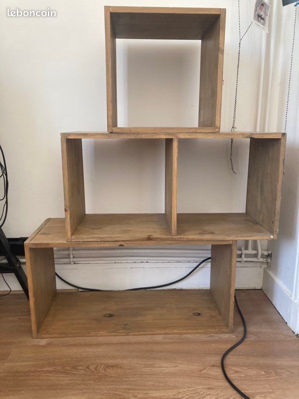 Lot de cubes de rangement bois (image 1)