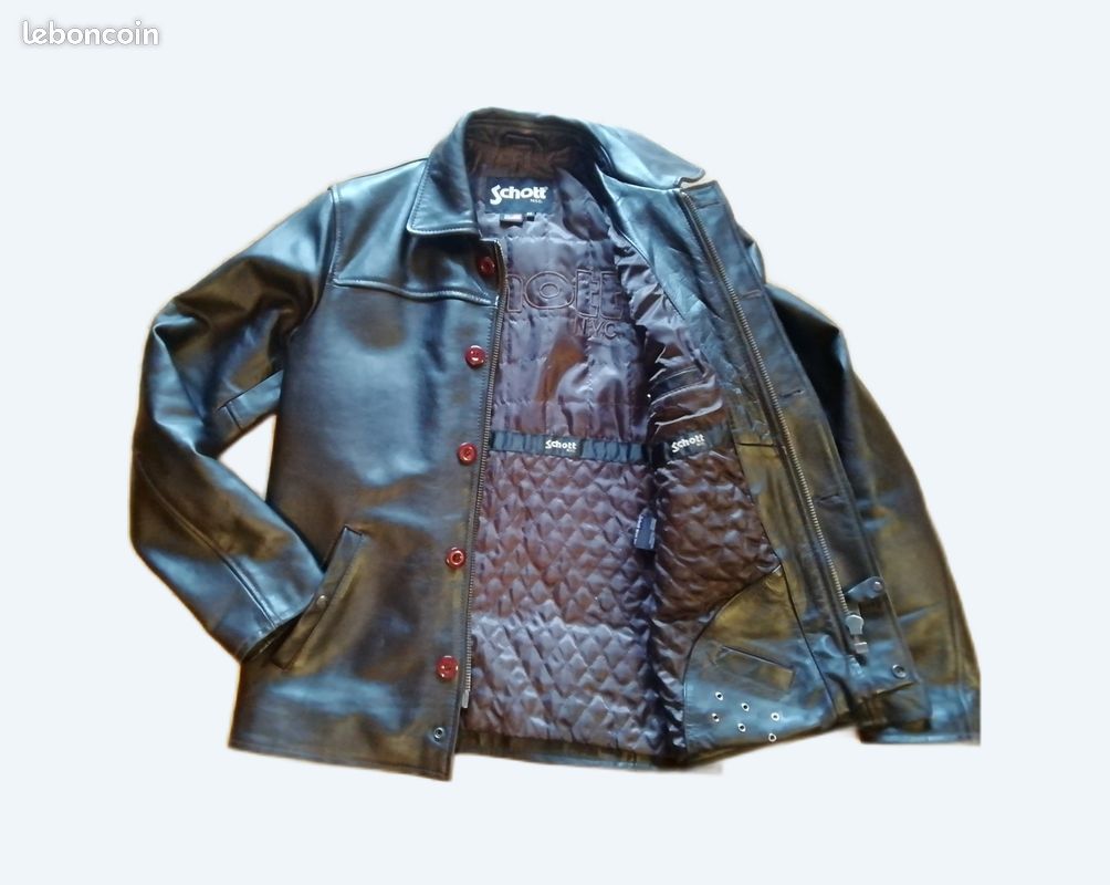 Veste blouson cuir SCHOTT Homme Taille M (image 3)