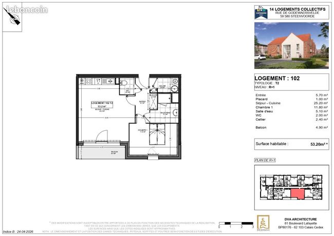 Appartement 2 pièces 53 m²