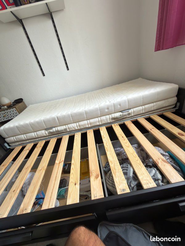 Lit IKEA 1 personne extensible en lit 2 personnes (image 2)