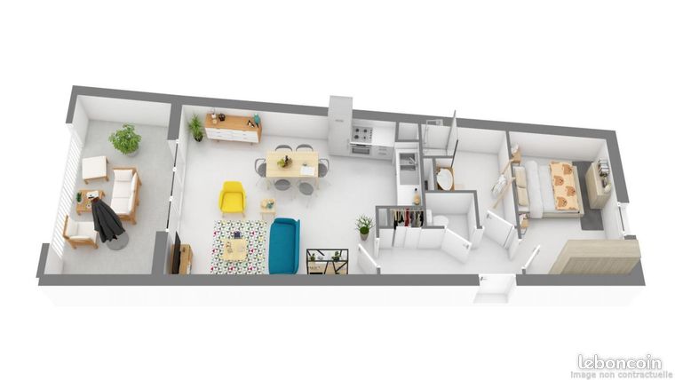 Appartement 2 pièces 53 m²