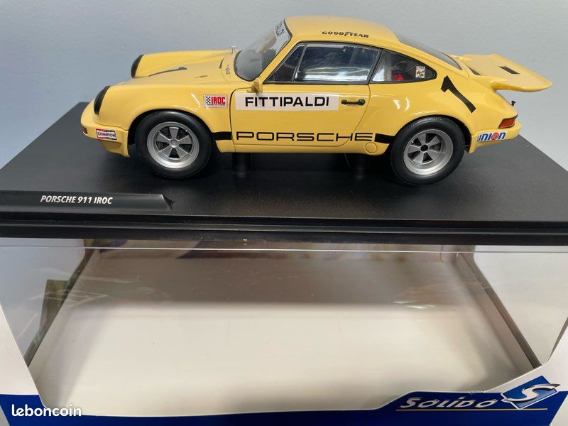 Voiture miniature Porsche 911 Carrera 3.0 RSR #1 IROC 1973-1974 Emerson Fittipaldi Solido 1:18 Metallmodell sur