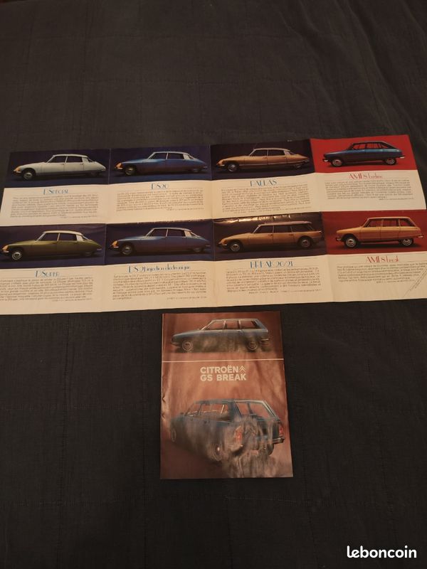 Dépliants publicitaire Citroën années 70 GS break ds ami méhari 2cv (image 1)