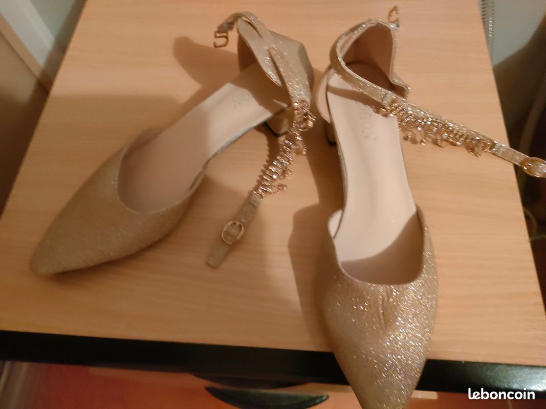 Sandales femme doré (image 1)