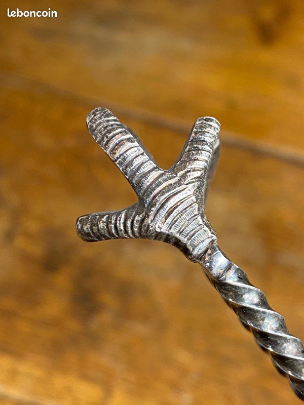 ANCIENNE PINCE À sucre en métal argenté EUR 15,00 - FR