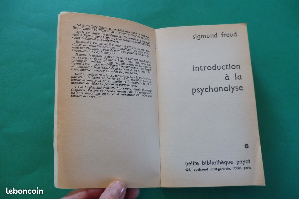 FREUD - Introduction à la psychanalyse & essais de psychanalyse appliquée - cig13 (image 3)