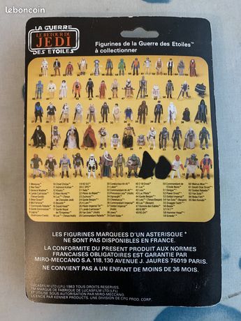 RARE Star Wars Vintage 1983 Ree-Yees 65 Back ROTJ Original Card