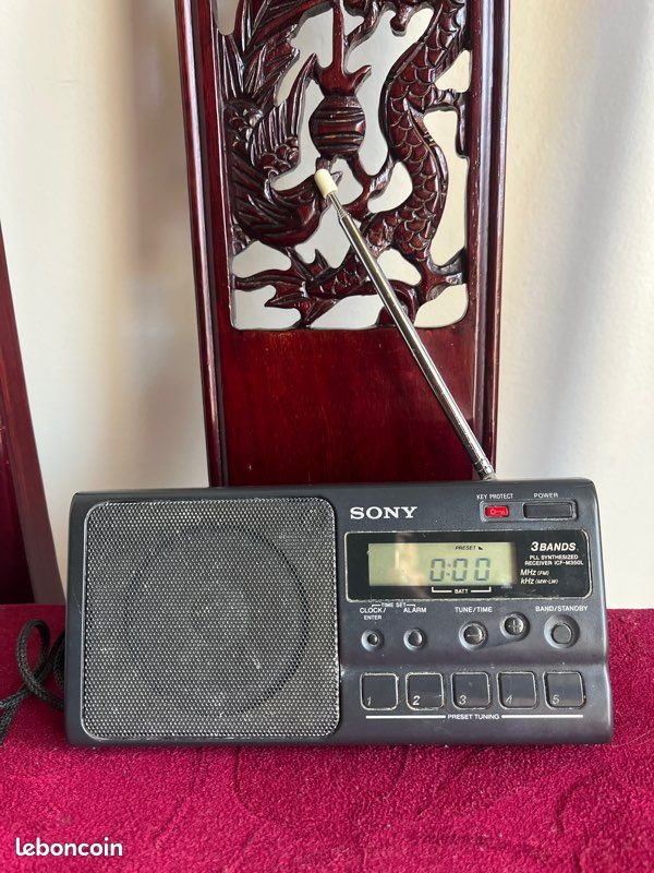 Sony ICF-6000W Vintage PSB/FM/AM Radio 3 Band Receiver - UNTESTED AS-IS