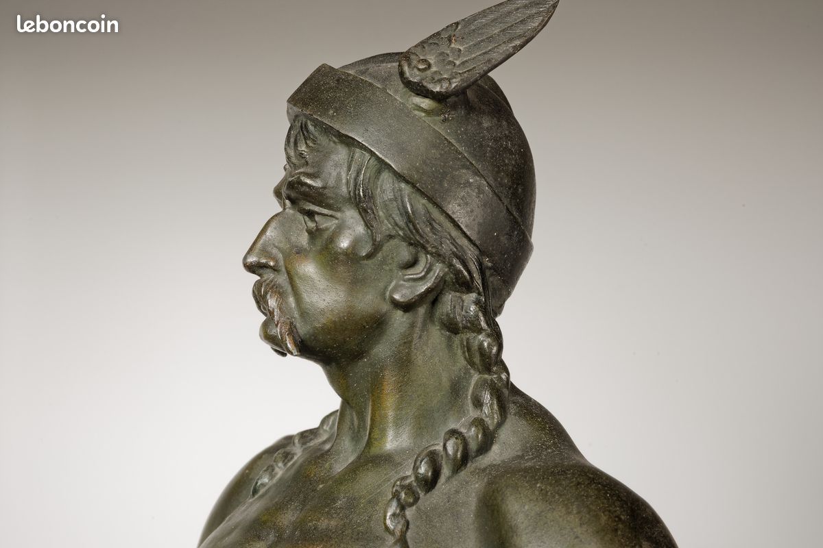 (VENDU) Brennus - Statuette par Henry Fougère (France 1872-1944) sculpture Brennos Henri (image 2)