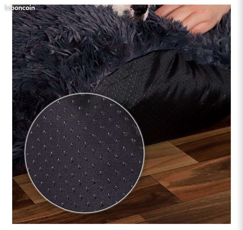 Panier Lit Donut pour Chien et Chat, S, 40 cm, Gris foncé (image 2)