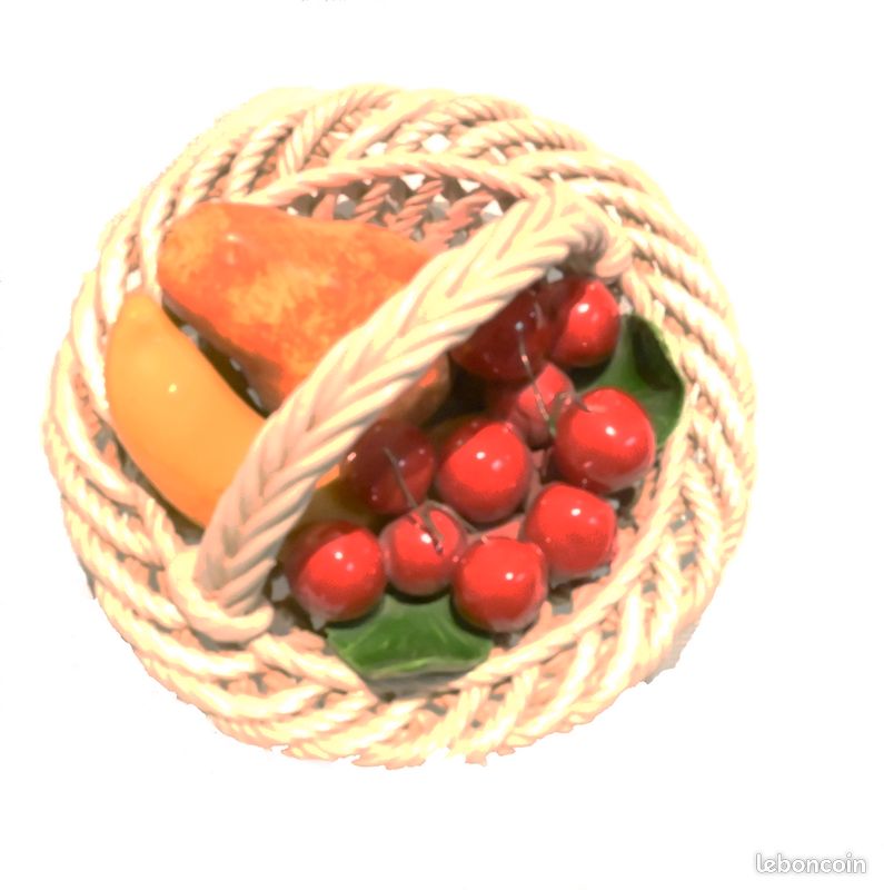 Corbeille de fruits vintage, signé Bassano (image 2)