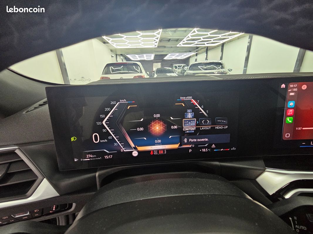 BMW 420i cabriolet M Sport / feux laser / ecrans full curvate display / siege chauffant / chauffage de nuque / régulateur auto adaptatif / feux auto / essuie-glace auto / volant chauffant / hayon ... (image 29)