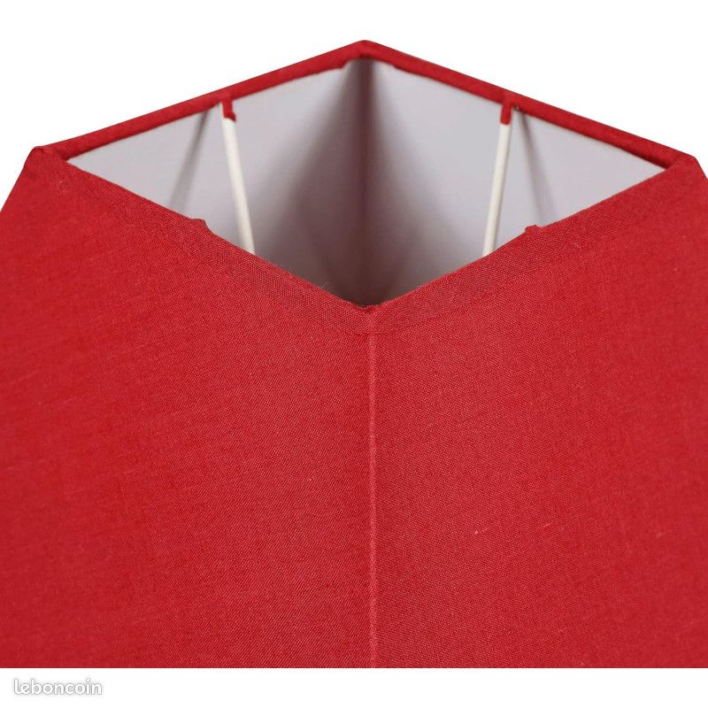 Abat-jour carré rond en coton aubergine