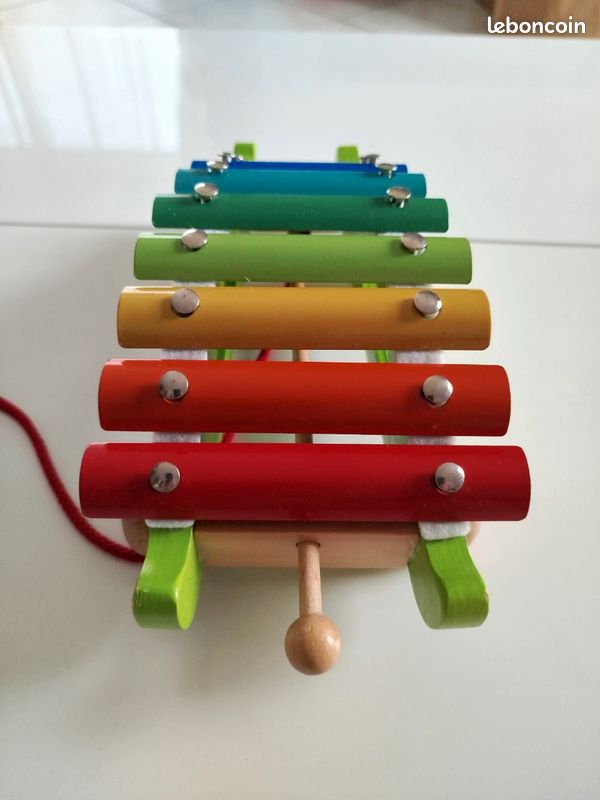 Xylophone enfant crocodile en bois à tirer (image 3)