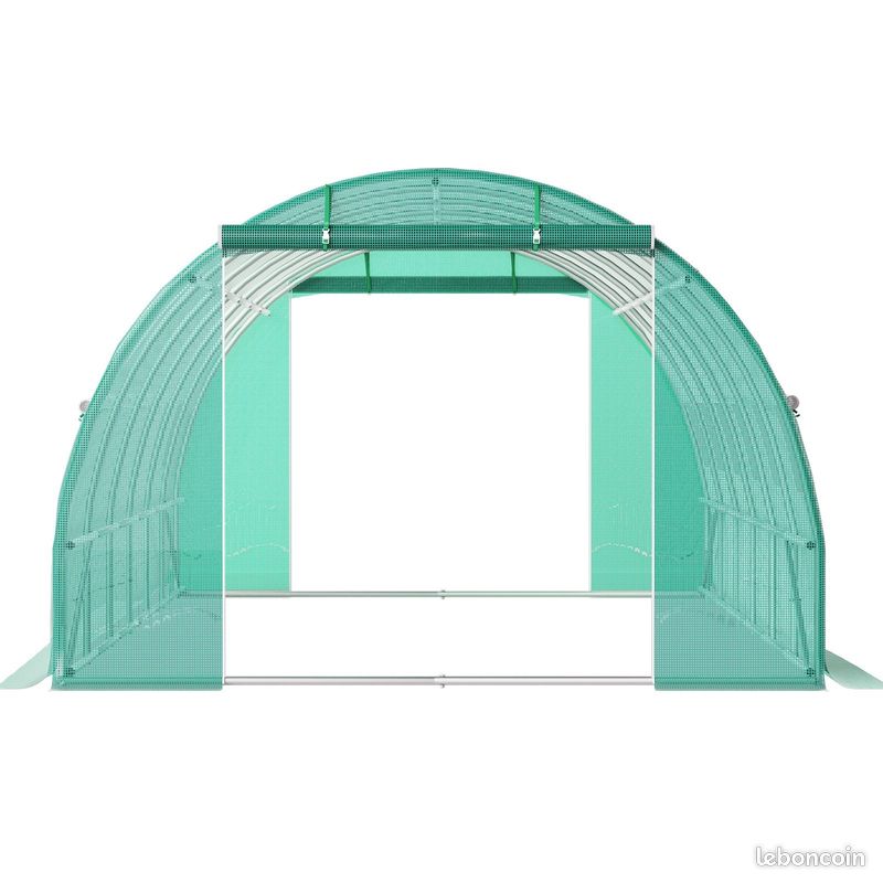 Serre jardin 18m² 6x3x2m VERTE Serre tunnel serre maraicher 18m² serre potager (image 2)
