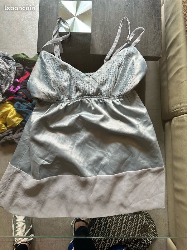 Jupe Cop Copine Taille 36 Déstructurée - Occasion Très Bon état - Couleur Gris