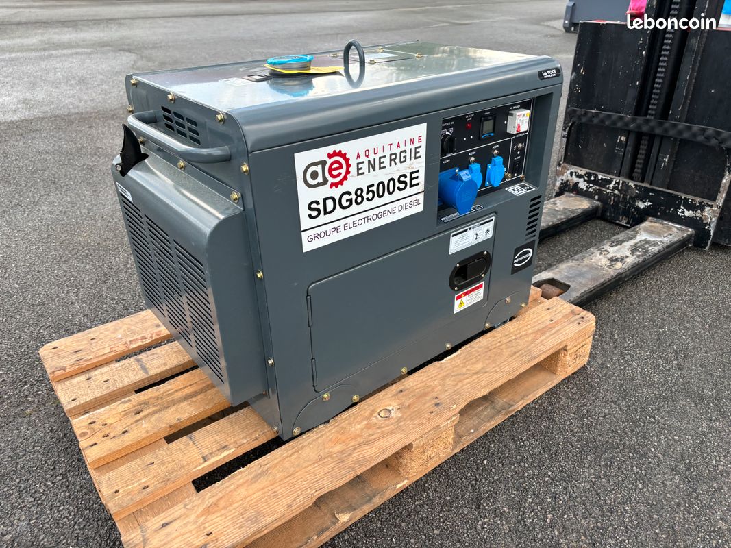 Groupe électrogène bio diesel 8 kva fioul huile végétale pure ou recyclée 230/400 V insonorisé, inverseur de source démarrage automatique neuf garanti 2 ans fabricant de 8 à 2290kva (image 1)