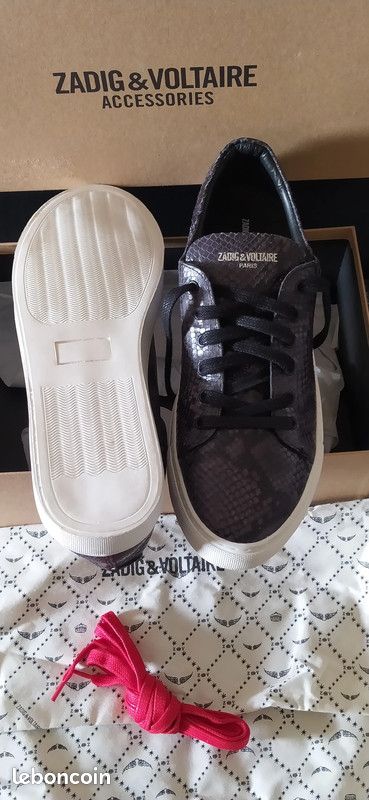 Zadig & Voltaire Baskets Cuir effet reptile Taille 45 (image 6)
