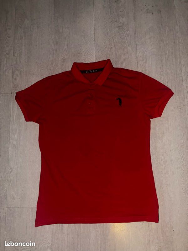 Polo rouge taille L (image 2)