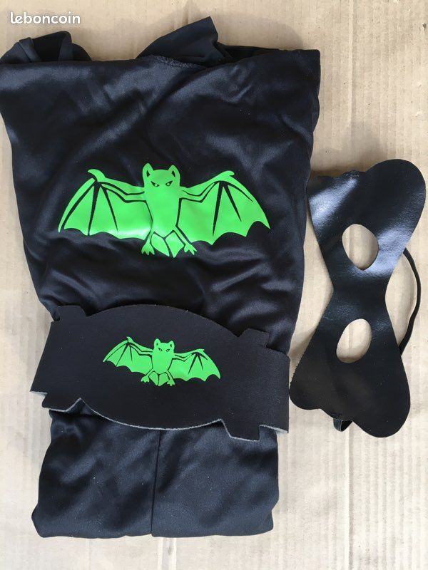Combi + Masque + Ceinture Chauve-souris vert fluo T 160 (image 2)