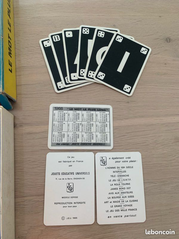 Jeu De Société Le Mot Le Plus Long Edition De Luxe - RTF 1965, Occasion