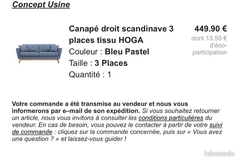 Canapé et fauteuil neufs (image 4)