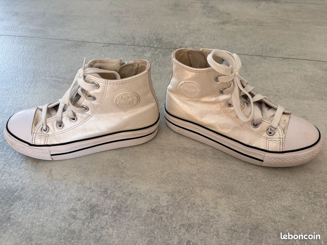 Chaussure montantes blanches irisées LPB (image 2)