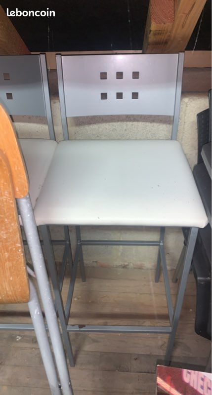 Vend tabouret blanc 4 (image 1)
