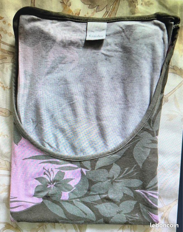 Tee-shirt kaki et rose T S CAMAÏEU (image 4)
