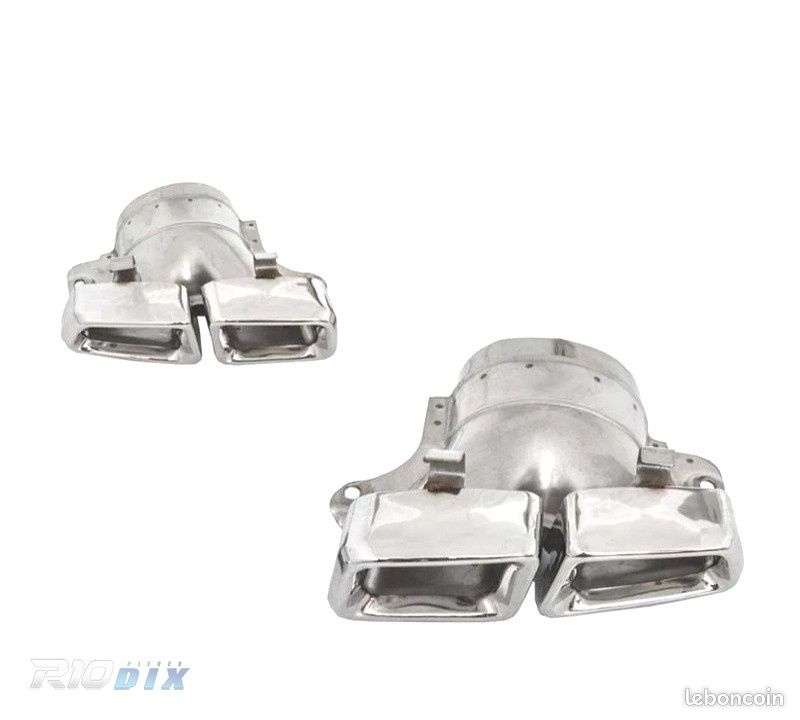 Embouts d'échappement mercedes classe cls w218 11-14 look amg chrome 3dk6 (image 2)