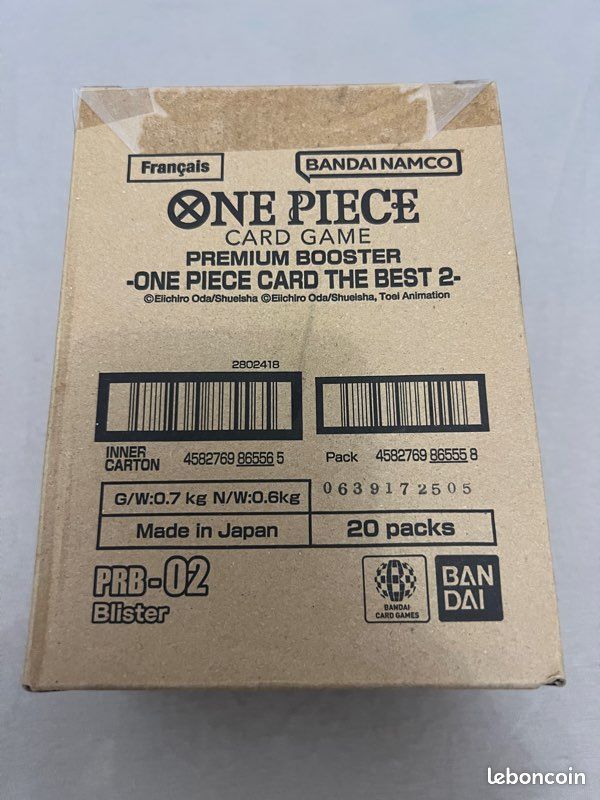 One Piece Card Game - Carton de 20 Blisters PRB-02 One Piece Card The Best 2 - FR (image 1)