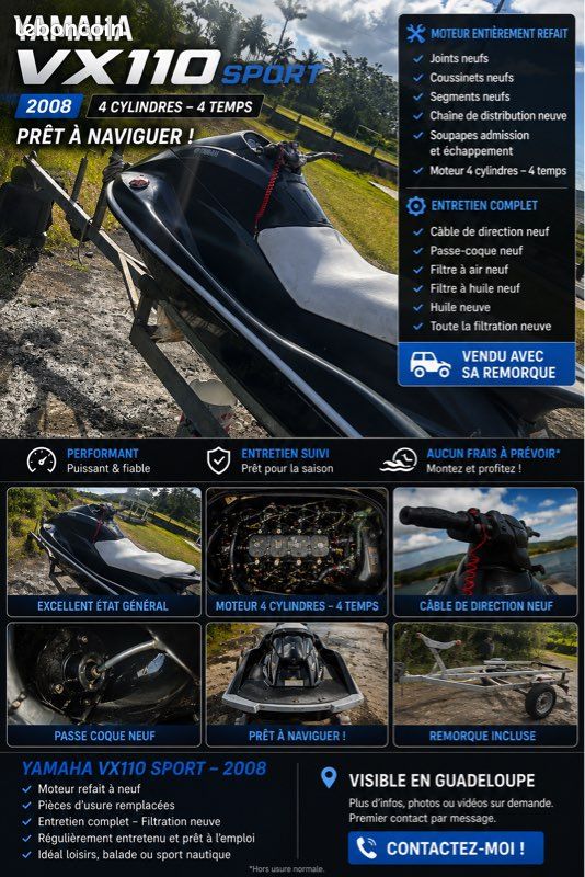 Vx110 sport yamaha jetski (image 1)