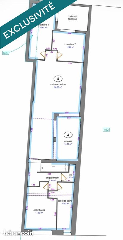 Appartement 4 pièces 117 m² · à Laxou · 117 m² · 280 800 €