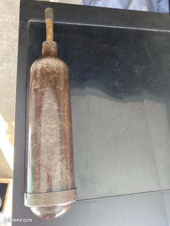 ANCIENNE POMPE À graisse Tecalemit et burette d'huile Bib collection