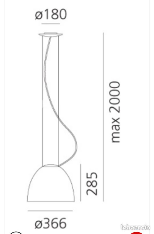 Suspension Artemide Nur Mini NEUVE (image 2)