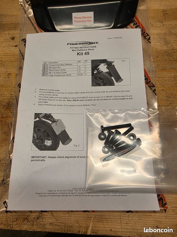 Rallonge de garde boue arrière pour Honda NT 1100 (image 3)