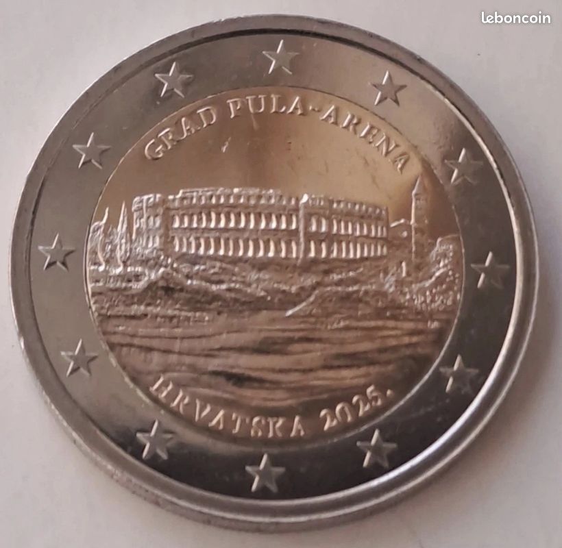 2 euro CROATIE 2025 II "Amphithéâtre de Pula" UNC (image 1)