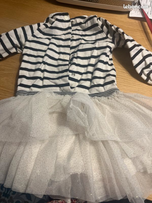 Robe petit bateau marinière 18M (image 3)