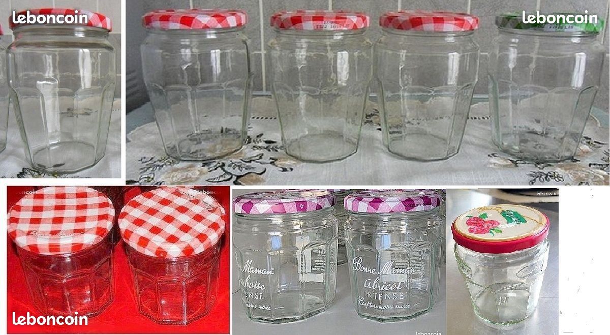 Lot De 7 Pots à Confiture Bonne Maman Mini Avec Couvercles Vichy Rouge - Occasion, Fête Mariage