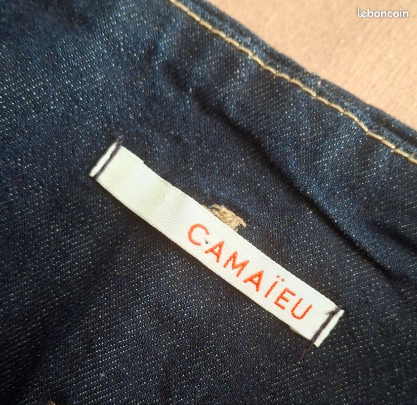 Jupe crayon vintage en jean Taille haute (image 3)