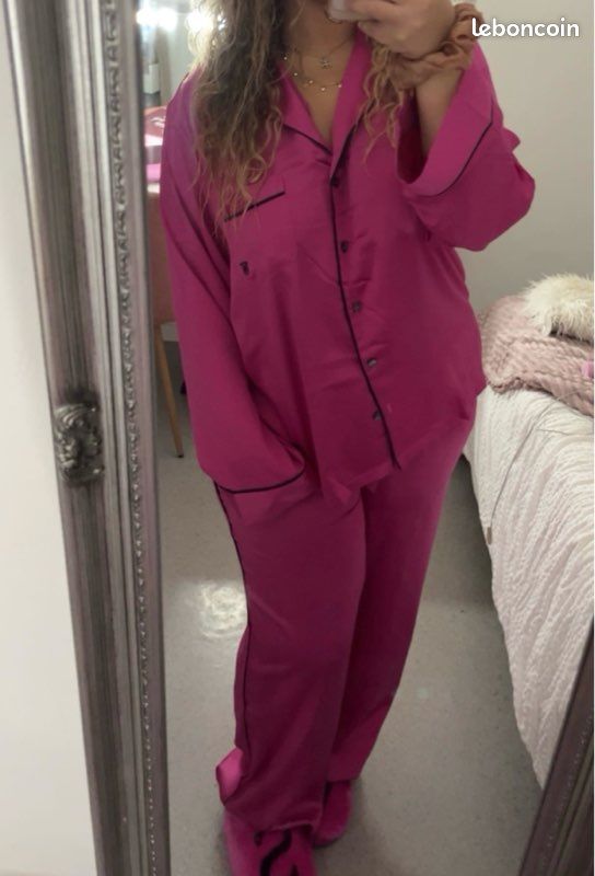 Top Pyjama Victoria's Secret Rose Super Doux - Vêtement De Loisir Neuf Avec étiquettes