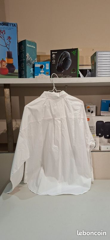 Chemise GALERIES LAFAYETTE Blanche Classique en Coton femme taille 38. 9546 (image 2)
