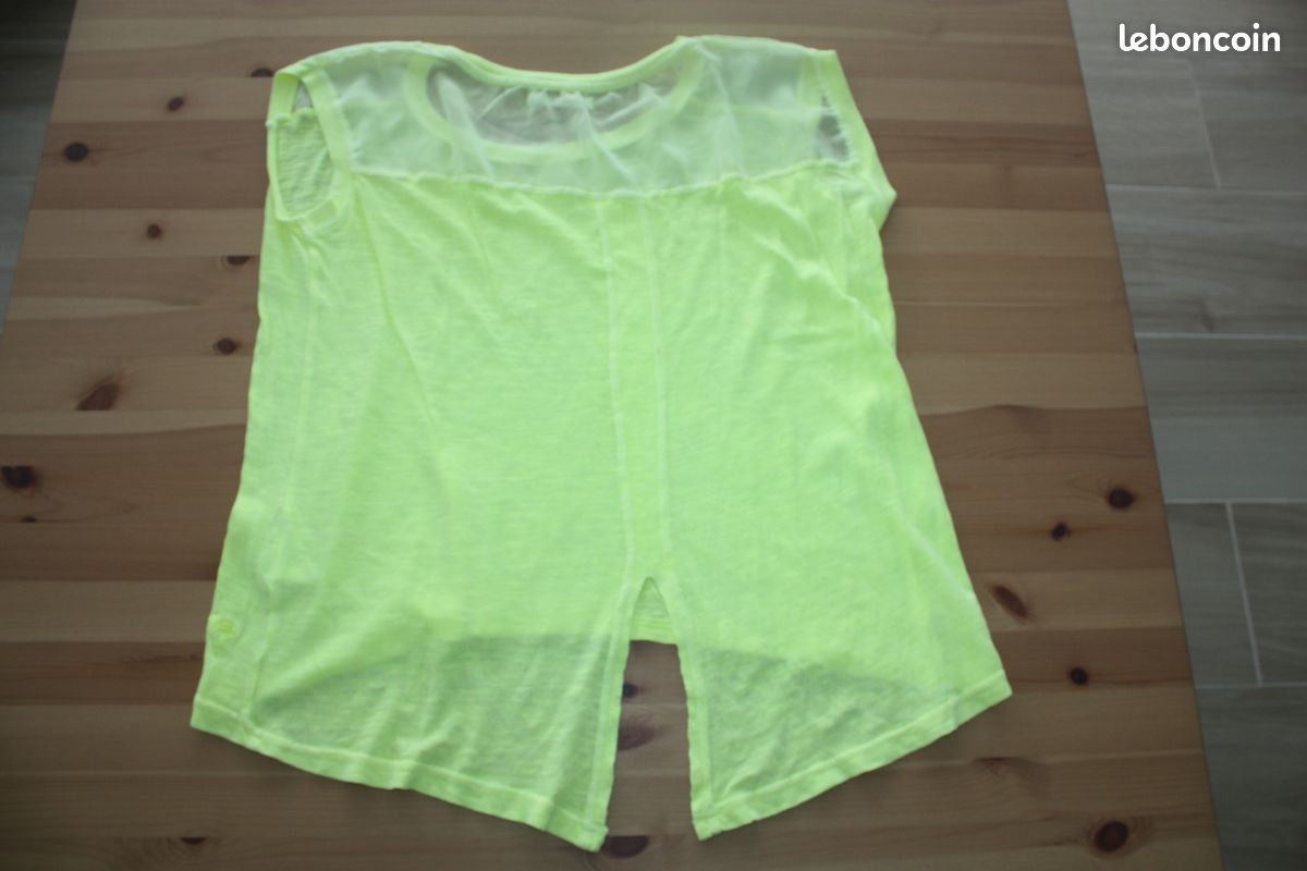 Tee-shirt été femme 38 / 40 jaune fluo BRAVE SOUL (image 3)