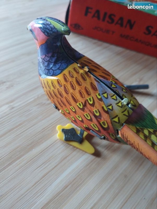 Jouet Mécanique Yone Poule En Tôle Vintage - Japon, 13 Cm, Fonctionne