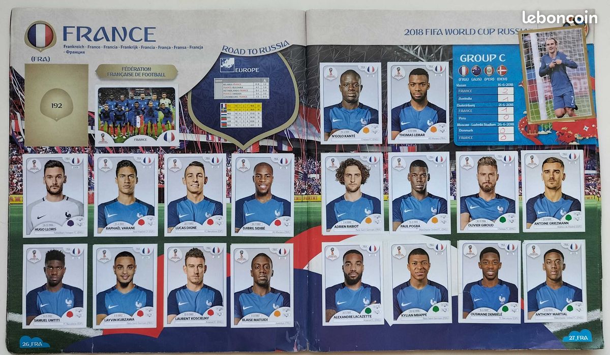 Collection Stickers Panini Coupe Du Monde 2018 - Equipe Complète De Russie (20 Stickers)
