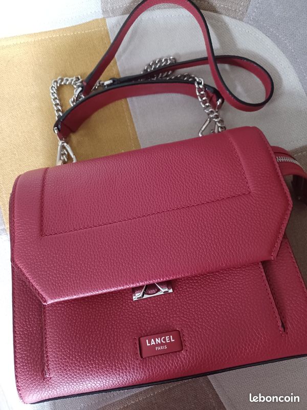 SAC LANCEL NINON Rouge NEUF (image 9)