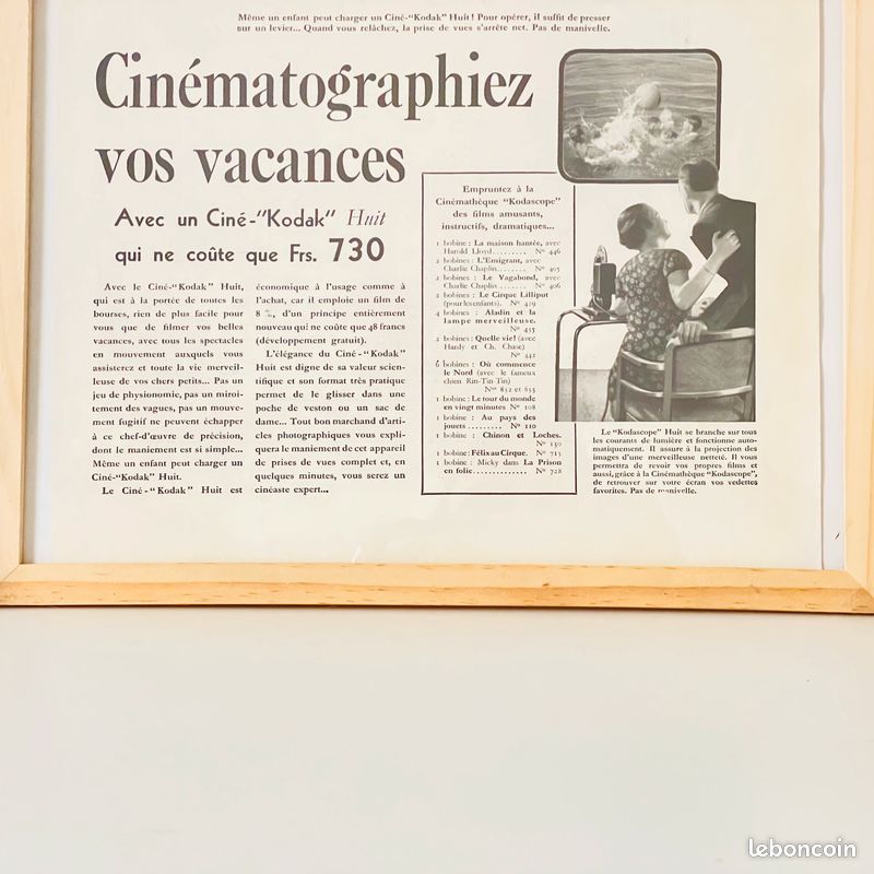KODAK - Illustration - publicité - vintage de 1930 - 30X40cm (image 3)